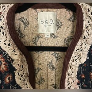 NWOT Sea New York Blue Robina Quilted Jacket